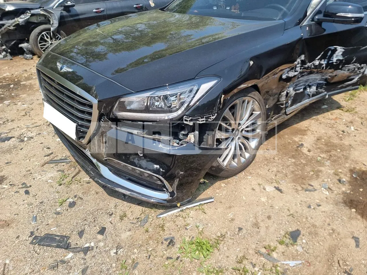 Photo 2 of 29: 2017 Hyundai Genesis G80 3.3, VIN KMHGM41DBJU238549 — Korean insurance auction
