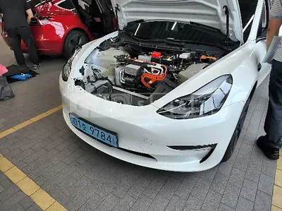 Photo 1 of 7: 2021 Tesla Model 3 Standard Rangeplus RWD, VIN 5YJ3E1EAXMF885966 — Korean insurance auction