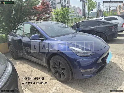 Photo 1 of 22: 2024 Tesla Model Y Long Range, VIN LRWYGCEKXRC615934 — Korean insurance auction