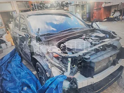 Photo 1 of 6: 2022 Hyundai Santa Fe, VIN KMHS281HHNU425323 — Korean insurance auction