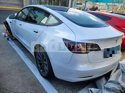Photo 1 of 34: 2021 Tesla Model 3 Long Range, VIN 5YJ3E1EB5MF892588 — Korean insurance auction