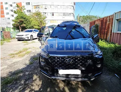 Photo 1 of 17: 2019 Hyundai Santa Fe, VIN KMHS581ABKU099367 — Korean insurance auction