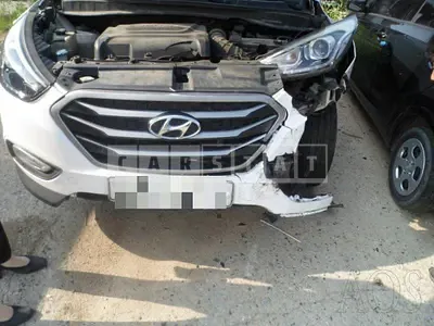 Photo 1 of 16: 2014 Hyundai Tucson, VIN KMHJT81VDFU940526 — Korean insurance auction