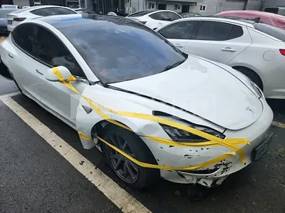 Photo 1 of 7: 2020 Tesla Model 3 Standard Rangeplus RWD, VIN 5YJ3E1EA8LF691421 — Korean insurance auction