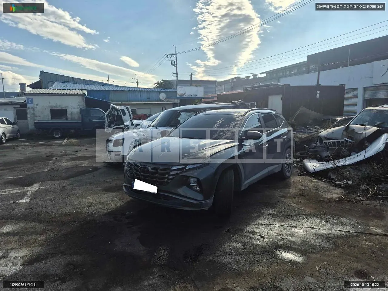 Photo 2 of 21: 2022 Hyundai Tucson, VIN KMHJC81CBNU164569 — Korean insurance auction