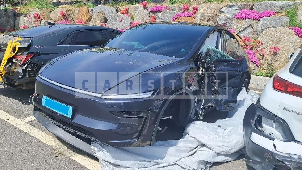 Photo 2 of 13: 2025 Tesla Model Y Long Range, VIN LRWYGCEK2SC216537 — Korean insurance auction