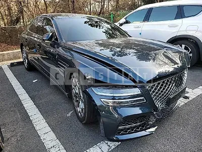 Photo 1 of 32: 2021 Genesis G80 3.5T, VIN KMTGC41DDNU115755 — Korean insurance auction