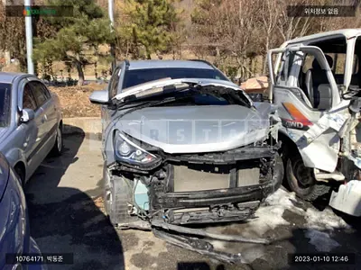 Photo 1 of 11: 2015 Hyundai Santa Fe, VIN KMHSW81XDGU601360 — Korean insurance auction