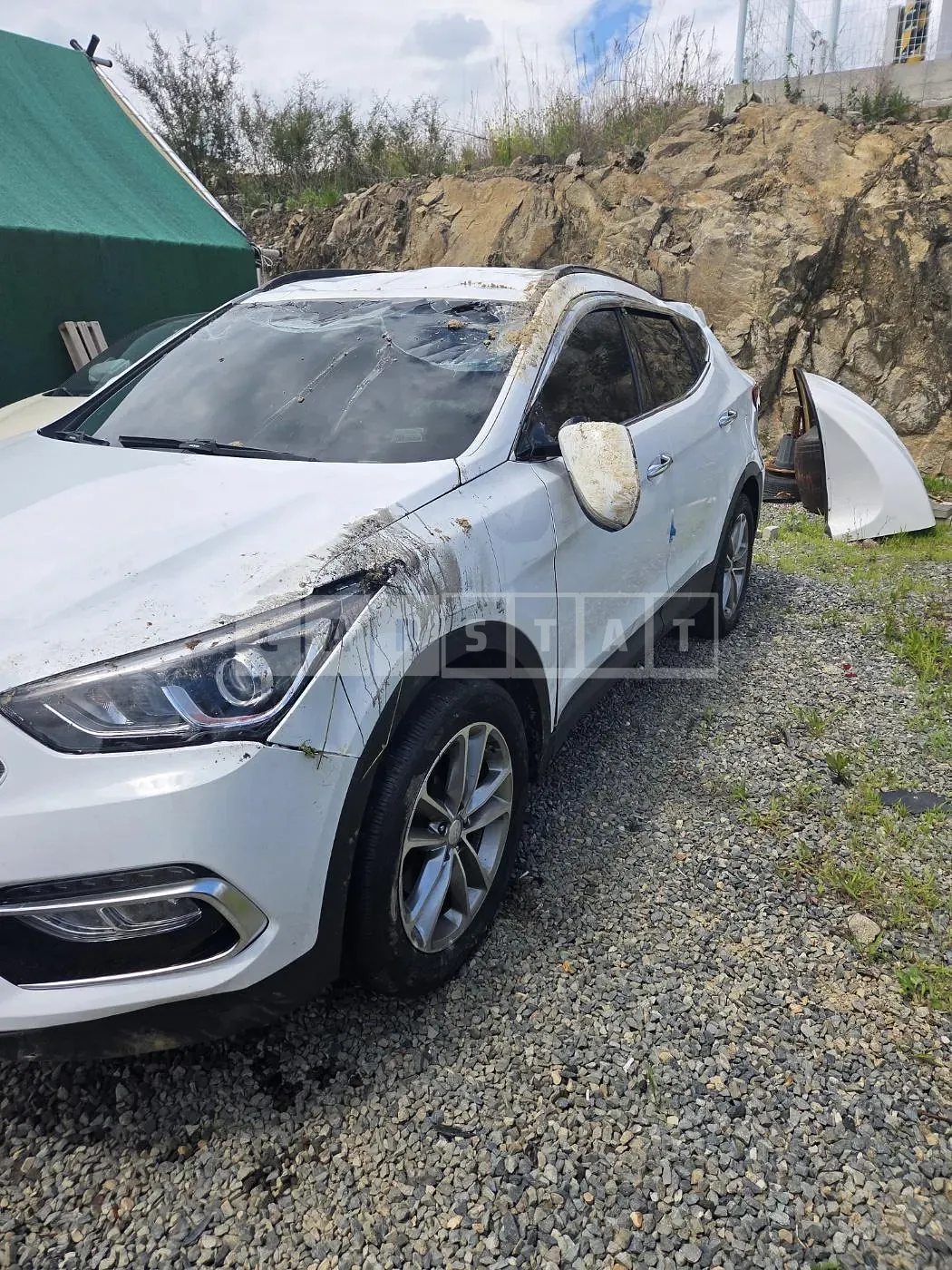 Photo 2 of 8: 2015 Hyundai Santa Fe, VIN KMHSW81UBGU554147 — Korean insurance auction