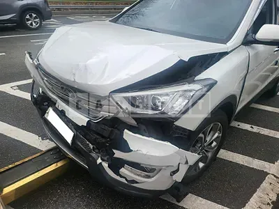 Photo 1 of 23: 2015 Hyundai Santa Fe, VIN KMHSW81UBFU434029 — Korean insurance auction
