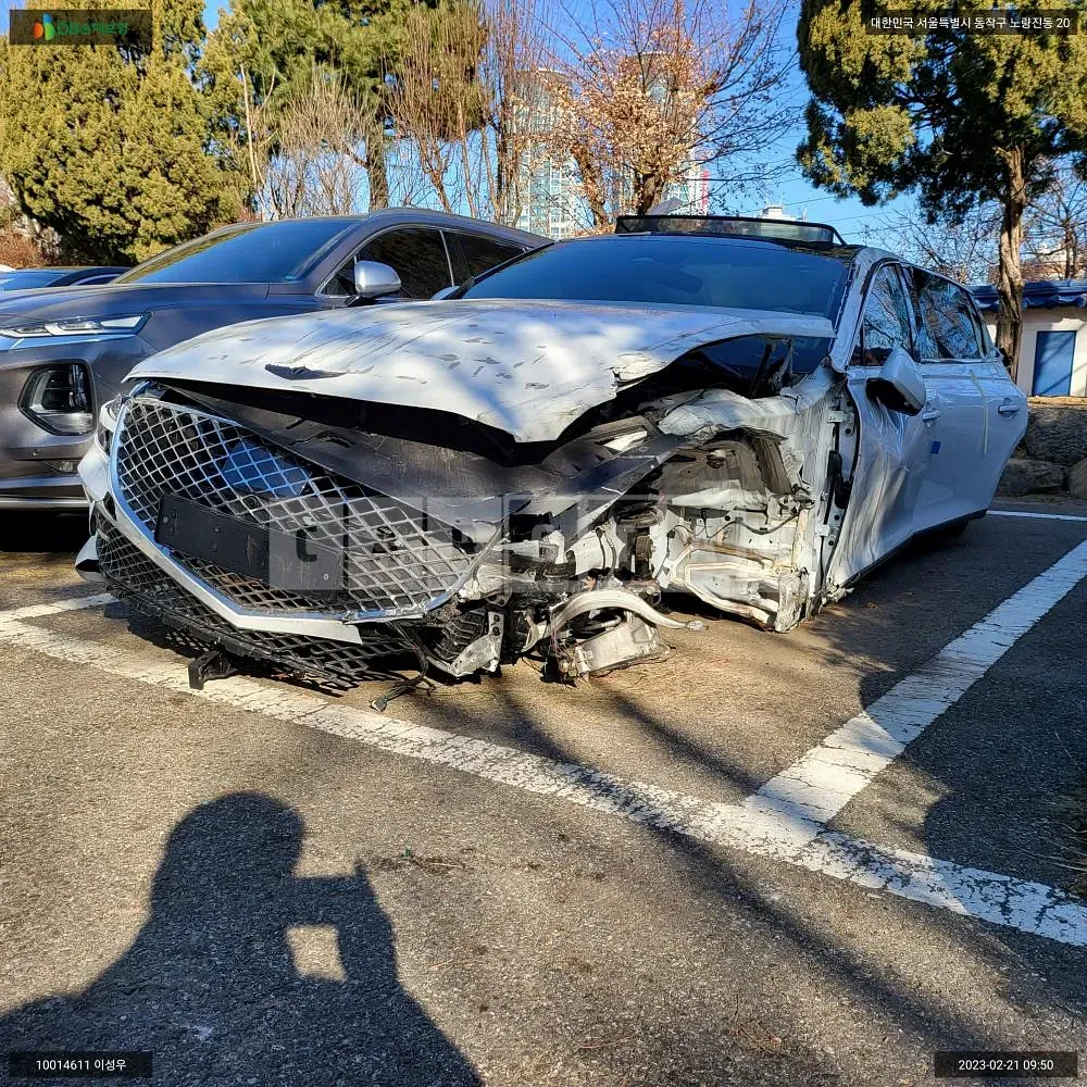 Photo 2 of 26: 2022 Genesis G80, VIN KMTGB41CDNU155225 — Korean insurance auction
