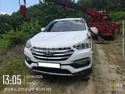 Photo 1 of 8: 2015 Hyundai Santa Fe, VIN KMHSW81UBGU554147 — Korean insurance auction