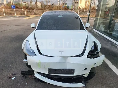 Photo 1 of 10: 2021 Tesla Model 3 Long Range, VIN 5YJ3E1EB0MF891882 — Korean insurance auction
