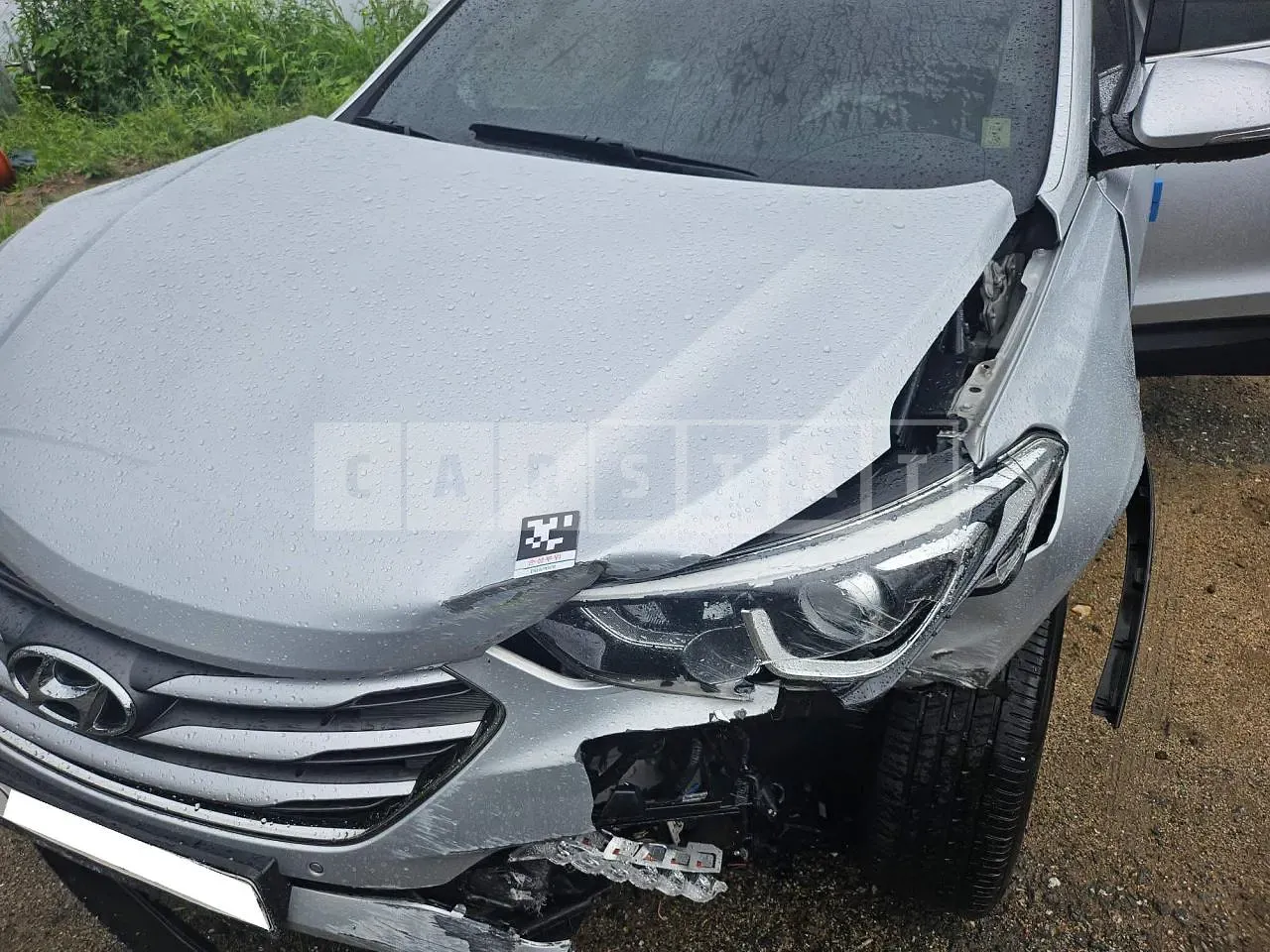 Photo 2 of 12: 2017 Hyundai Santa Fe, VIN KMHSW81UBJU819623 — Korean insurance auction