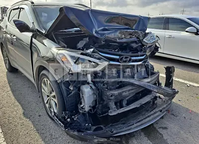 Photo 1 of 10: 2015 Hyundai Santa Fe, VIN KMHSW81UBFU464275 — Korean insurance auction