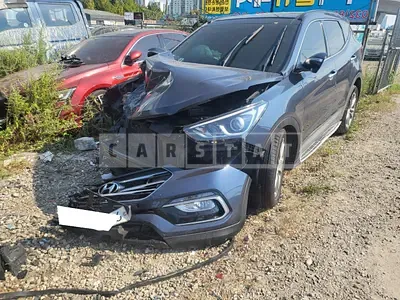 Photo 1 of 7: 2015 Hyundai Santa Fe, VIN KMHSW81UBGU601662 — Korean insurance auction