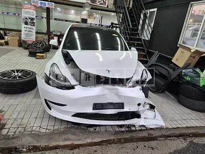 Photo 1 of 10: 2021 Tesla Model 3 AWD Long Range, VIN 5YJ3E1EB8MF010698 — Korean insurance auction
