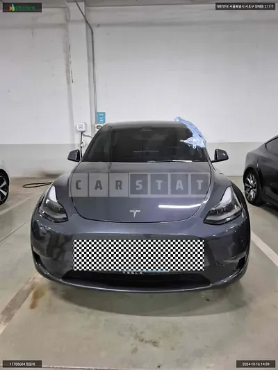 Photo 1 of 10: 2021 Tesla Model Y Long Range, VIN 5YJYGDEEXMF169282 — Korean insurance auction