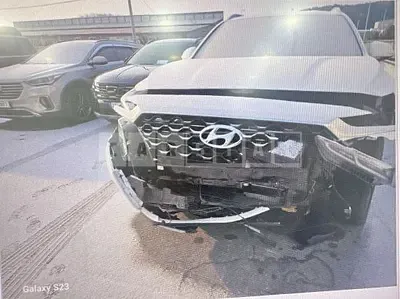 Photo 1 of 24: 2019 Hyundai Santa Fe, VIN KMHS281BDKU140692 — Korean insurance auction