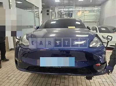 Photo 1 of 19: 2022 Tesla Model Y Long Range, VIN 7SAYGDEE3NF417344 — Korean insurance auction