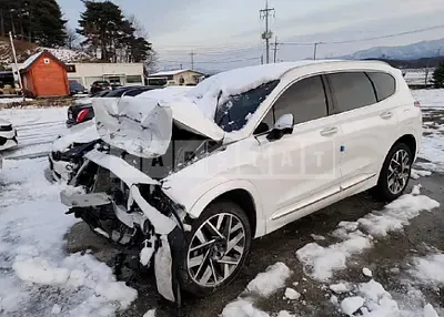 Photo 1 of 18: 2021 Hyundai Santa Fe, VIN KMHS581HHMU344653 — Korean insurance auction