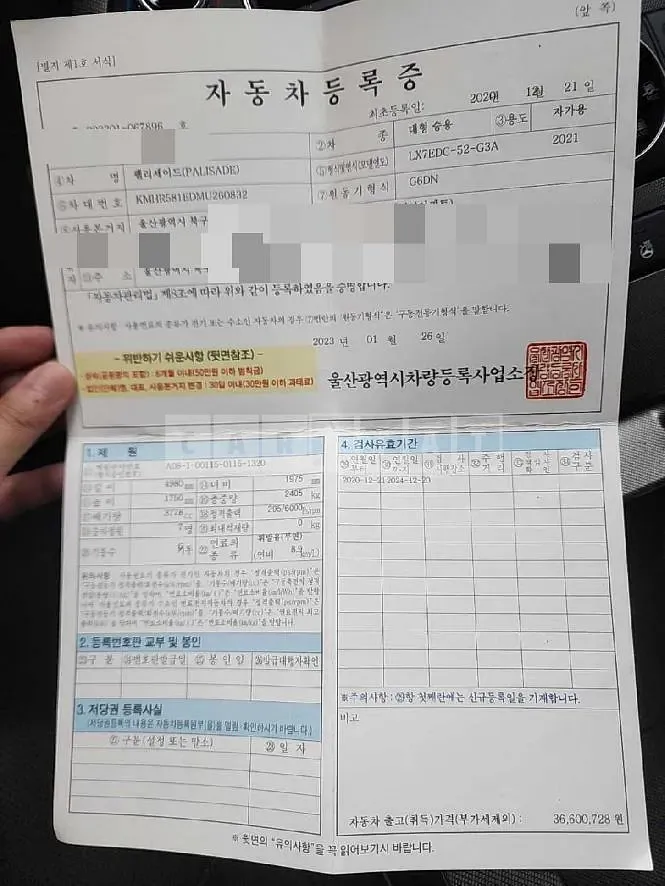 Photo 2 of 23: 2020 Hyundai Palisade Gasoline (4WD), VIN KMHR581EDMU260832 — Korean insurance auction