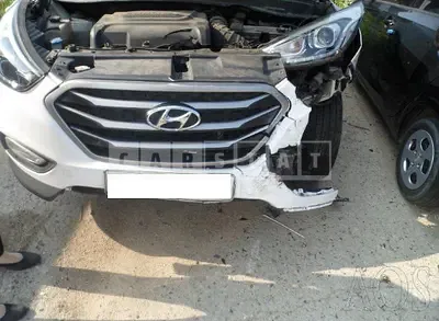 Photo 1 of 16: 2015 Hyundai Tucson, VIN KMHJT81VDFU940526 — Korean insurance auction