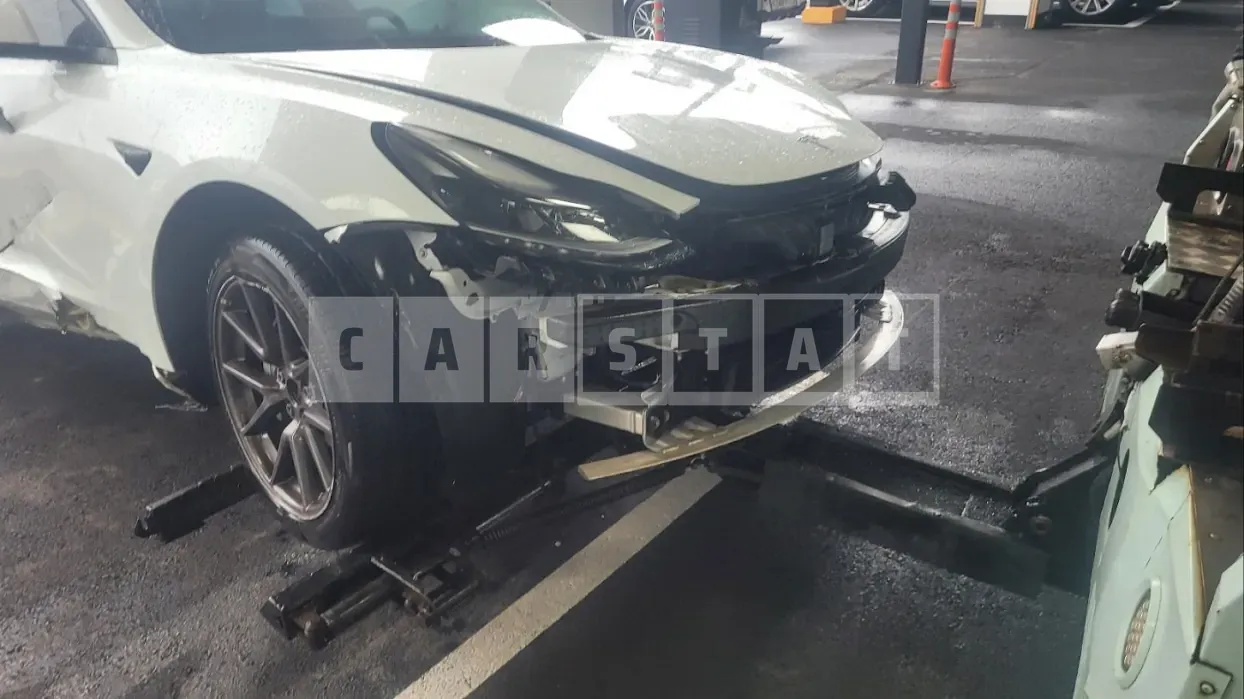 Photo 2 of 7: 2021 Tesla Model 3 Long Range, VIN 5YJ3E1EB7MF946960 — Korean insurance auction
