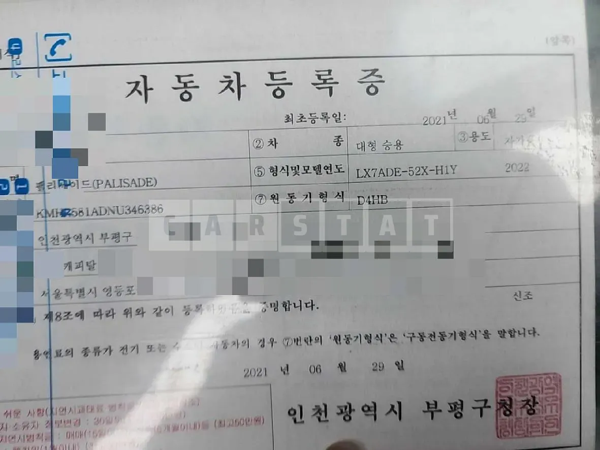 Photo 2 of 33: 2021 Hyundai Palisade 2.2 (4WD) Diesel — Korean insurance auction