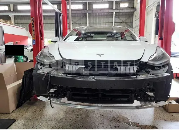 Photo 2 of 7: 2021 Tesla Model 3 Long Range, VIN 5YJ3E1EB0MF947416 — Korean insurance auction