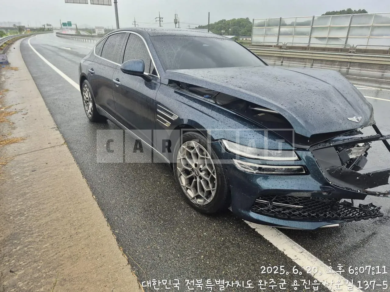 Photo 2 of 6: 2020 Genesis G80, VIN KMTGB41CDMU027415 — Korean insurance auction