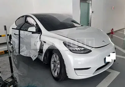Photo 1 of 50: 2021 Tesla Model Y LongRange, VIN 5YJYGDEE7MF167666 — Korean insurance auction
