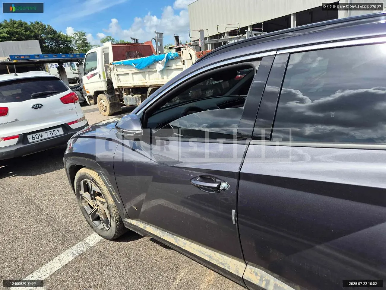 Photo 2 of 11: 2022 Hyundai Tucson, VIN KMHJE81CBNU116865 — Korean insurance auction