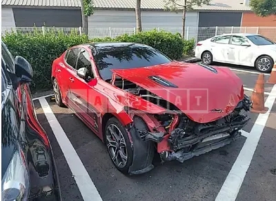 Photo 1 of 14: 2019 Kia Stinger, VIN KNAE651BBKS047785 — Korean insurance auction