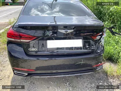 Photo 1 of 15: 2017 Genesis G80, VIN KMHGM41DDJU237105 — Korean insurance auction