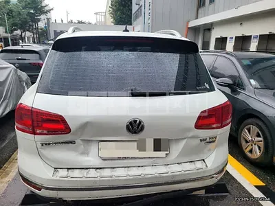 Photo 1 of 9: 2016 Volkswagen Touareg V6 3.0 TDI BMT, VIN WVGZZZ7PZGD012110 — Korean insurance auction
