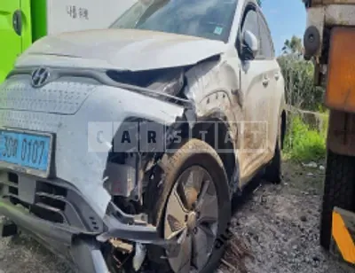 Photo 1 of 22: 2019 Hyundai Kona Electric, VIN KMHK281GFKU057659 — Korean insurance auction