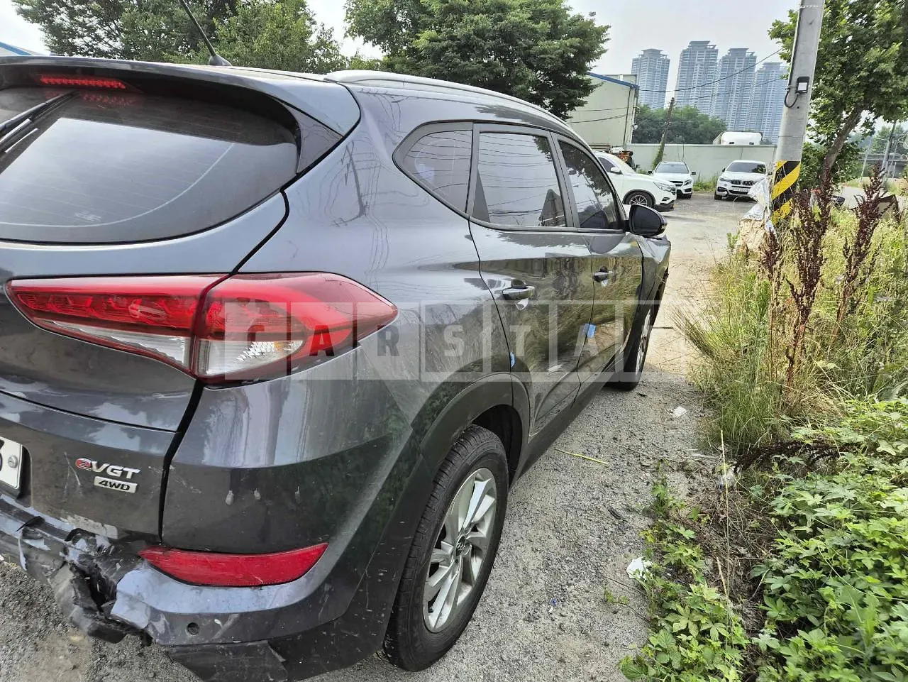 Photo 2 of 16: 2015 Hyundai Tucson, VIN KMHJ381ADGU107329 — Korean insurance auction