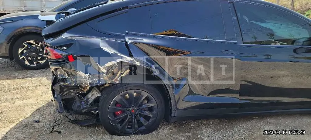 Photo 2 of 25: 2020 Tesla Model X, VIN 5YJXCBE28LF286844 — Korean insurance auction