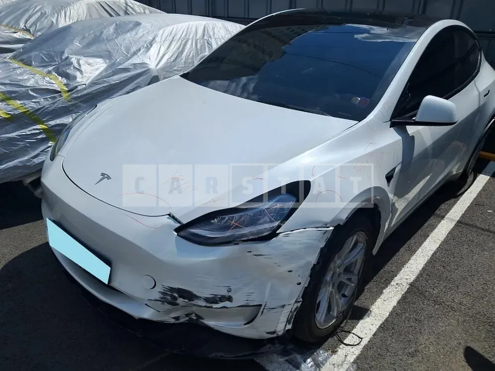 Photo 2 of 15: 2021 Tesla Model Y Standard Range, VIN 5YJYGDED1MF172000 — Korean insurance auction