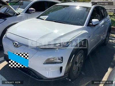 Photo 1 of 7: 2019 Hyundai Kona Electric, VIN KMHK381GFKU046345 — Korean insurance auction