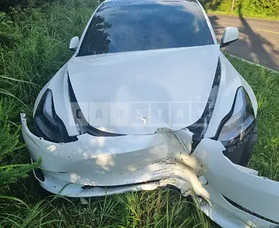 Photo 1 of 11: 2021 Tesla Model 3 Long Range, VIN 5YJ3E1EB4MF947516 — Korean insurance auction