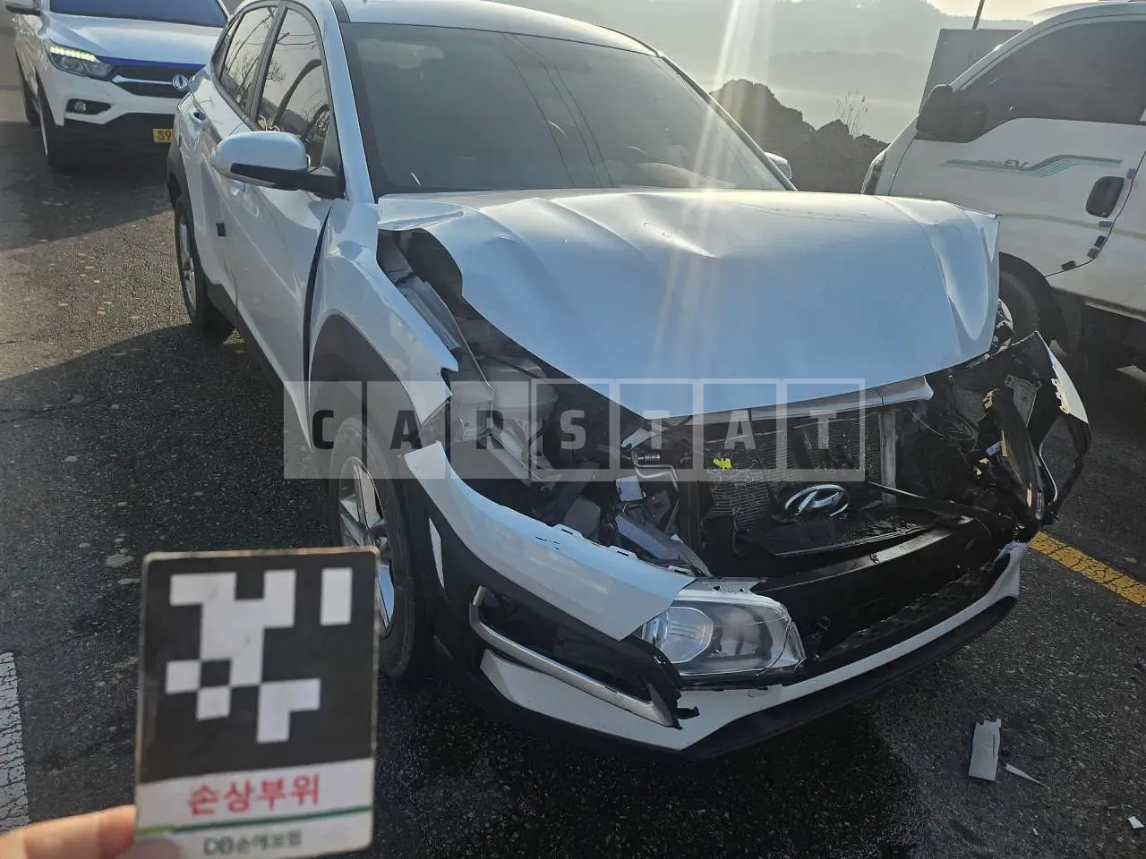 Photo 2 of 8: 2018 Hyundai Kona, VIN KMHK3816GJU185414 — Korean insurance auction