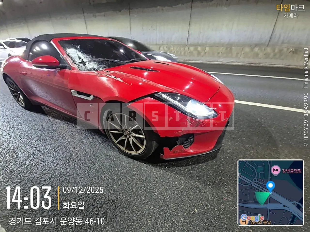 Photo 2 of 9: 2018 Jaguar F-Type P300, VIN SAJDB5BX4KCK56759 — Korean insurance auction