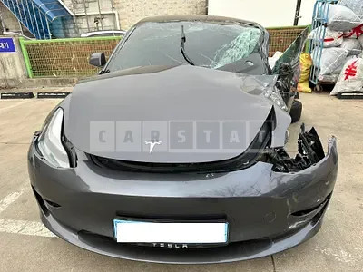Photo 1 of 13: 2021 Tesla Model 3 Long Range, VIN 5YJ3E1EB2MF946199 — Korean insurance auction