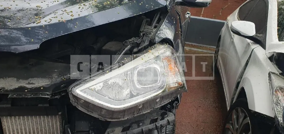 Photo 2 of 10: 2015 Hyundai Santa Fe 2.0, VIN KMHSW81UBFU484342 — Korean insurance auction