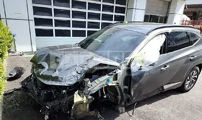 Photo 1 of 7: 2022 Hyundai Tucson, VIN KMHJE811BNU037113 — Korean insurance auction