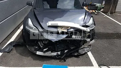 Photo 1 of 23: 2021 Tesla Model 3 Long Range, VIN 5YJ3E1EB9MF946510 — Korean insurance auction