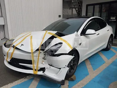 Photo 1 of 20: 2021 Tesla Model 3, VIN 5YJ3E1EB4MF080571 — Korean insurance auction
