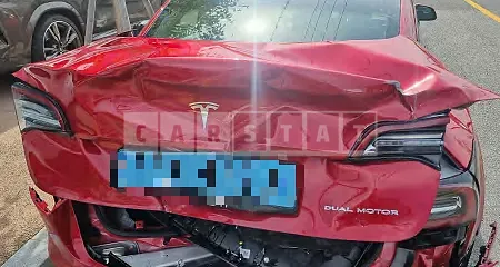 Photo 2 of 20: 2021 Tesla Model 3 Long Range, VIN 5YJ3E1EB6MF947288 — Korean insurance auction
